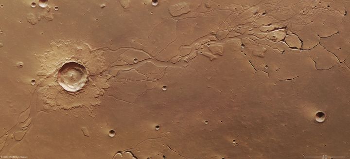 La fosse d'Héphaïstos sur Mars